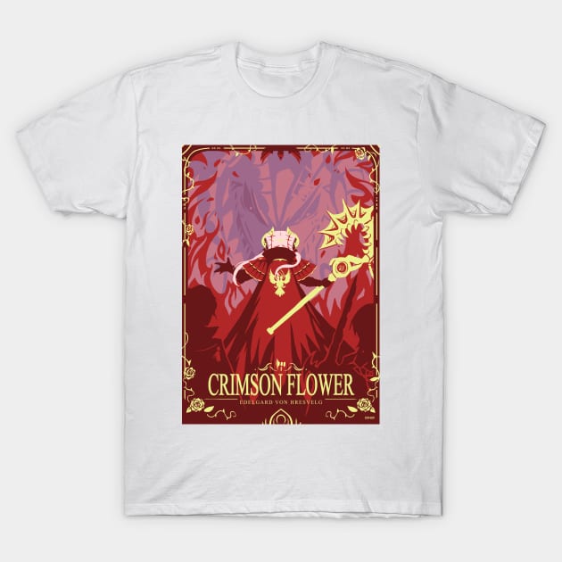 Crimson Flower T-Shirt by SnipSnipArt